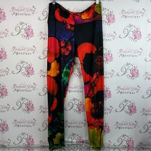 AXL leggings tights floral abstract rainbow Vibrant Multicolor Leggings
